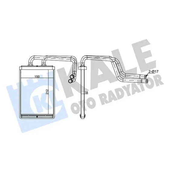 KALE Kalorifer Radyatörü – 347140 / OEM 971382D000 ürün görseli