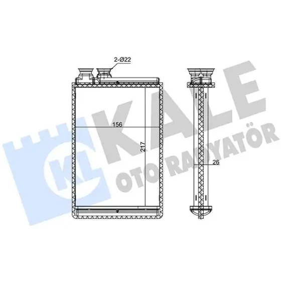 KALE Kalorifer Radyatörü – 347385 / OEM 6448S7 ürün görseli