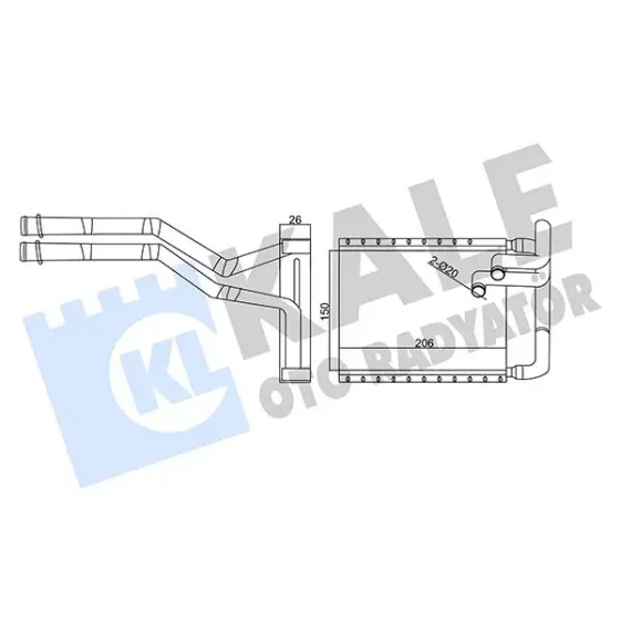 KALE Kalorifer Radyatörü – 347395 / OEM 971382L000 ürün görseli