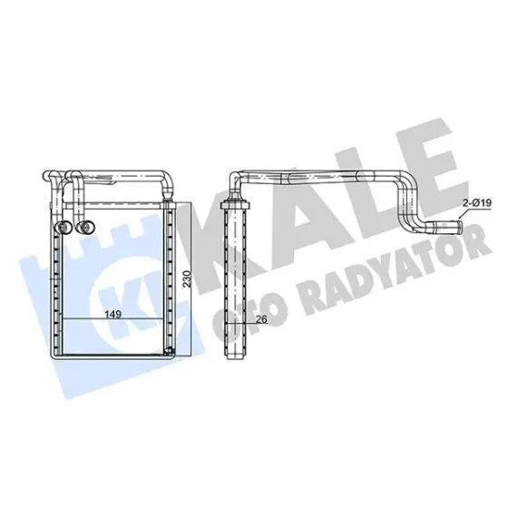 KALE Kalorifer Radyatörü – 347410 / OEM 971383K000 ürün görseli