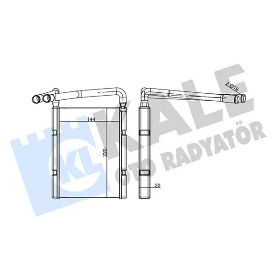 KALE Kalorifer Radyatörü – 347415 / OEM 971381G000 ürün görseli