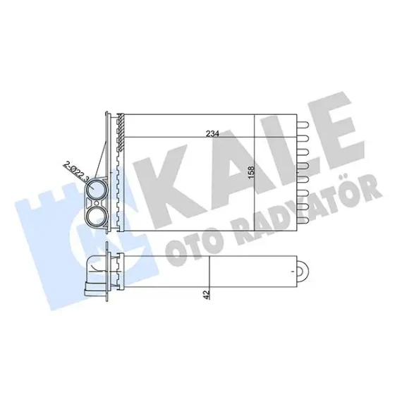 KALE Kalorifer Radyatörü – 352055 / OEM 6448P9 ürün görseli