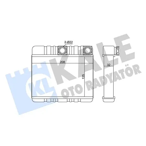 KALE Kalorifer Radyatörü – 352080 / OEM 8372783 ürün görseli