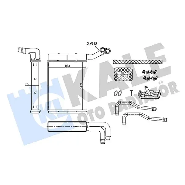 KALE Kalorifer Radyatörü – 352865 / OEM 6448N0