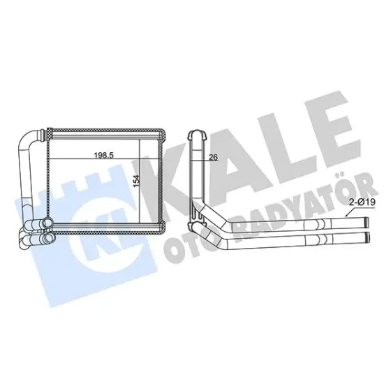 KALE Kalorifer Radyatörü – 355080 / OEM 971381R000 ürün görseli