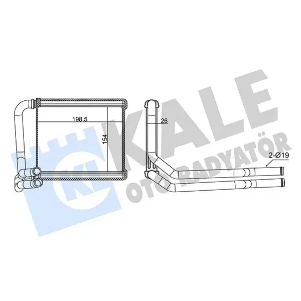 KALE Kalorifer Radyatörü – 355080 / OEM 971381R000