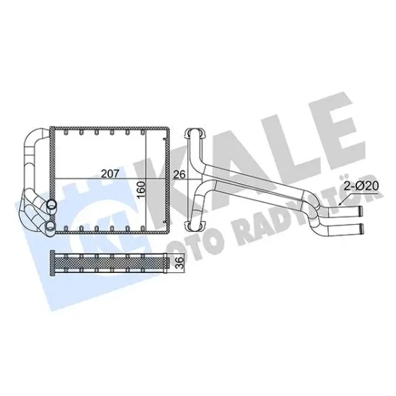 KALE Kalorifer Radyatörü – 355085 / OEM 971383X000 ürün görseli