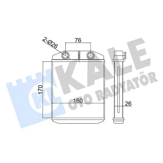 KALE Kalorifer Radyatörü – 355110 / OEM 271151577R ürün görseli