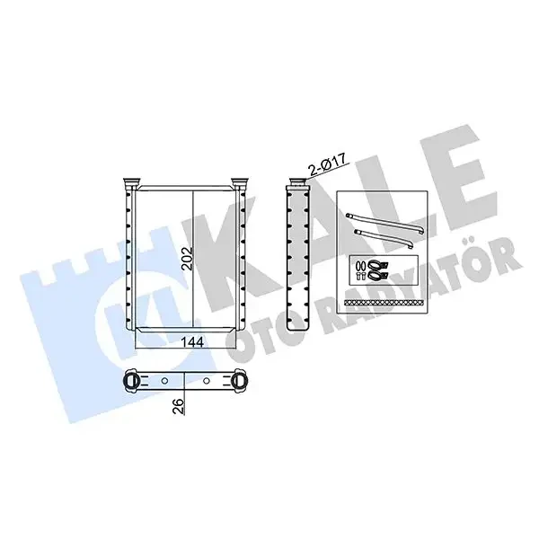 KALE Kalorifer Radyatörü – 355120 / OEM 8710752060