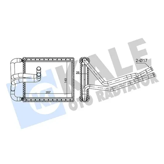 KALE Kalorifer Radyatörü – 355175 / OEM 971382E150 ürün görseli