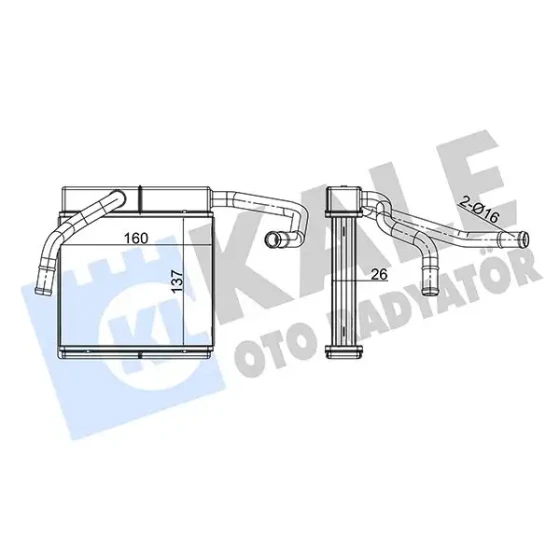 KALE Kalorifer Radyatörü – 355185 / OEM UJ0861A10 ürün görseli