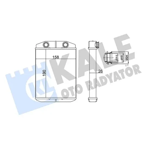 KALE Kalorifer Radyatörü – 355230 / OEM 77366093 ürün görseli