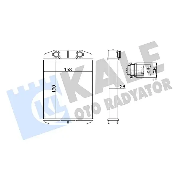 KALE Kalorifer Radyatörü – 355230 / OEM 77366093