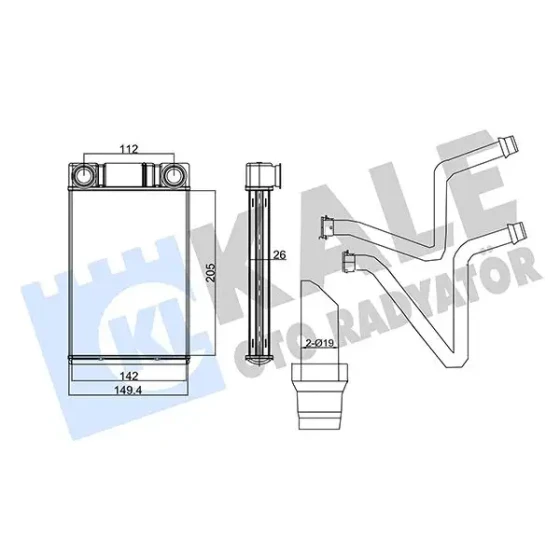 KALE Kalorifer Radyatörü – 355930 / OEM 95018021 ürün görseli