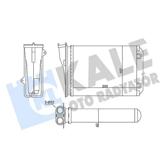 KALE Kalorifer Radyatörü – 356125 / OEM 1608182480 ürün görseli