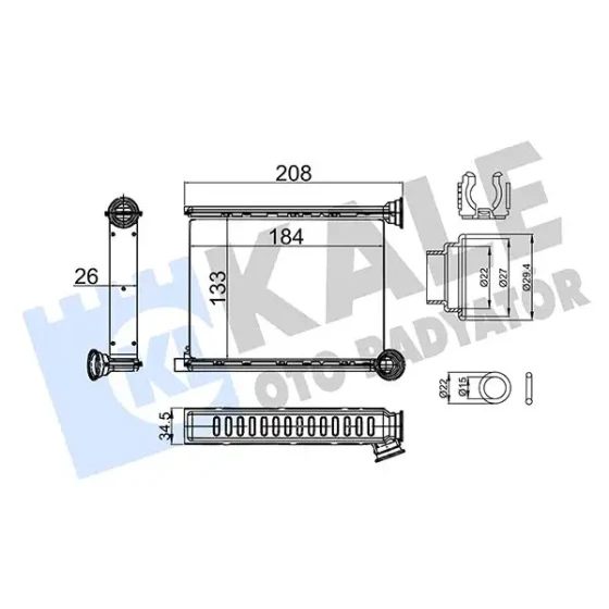 KALE Kalorifer Radyatörü – 357310 / OEM 271151171R ürün görseli