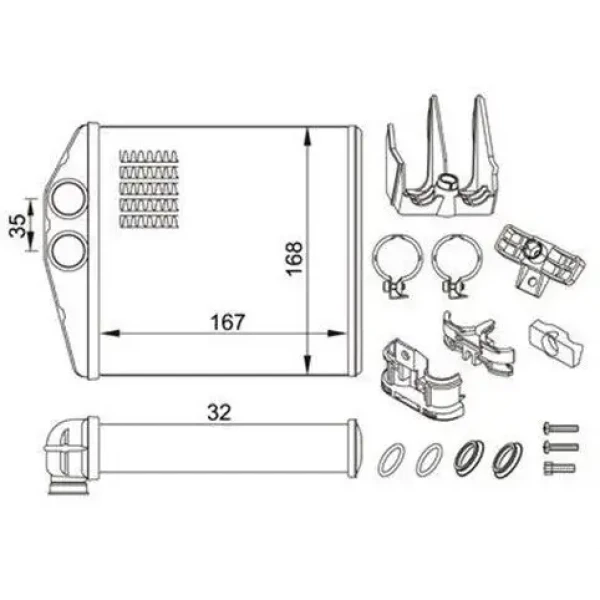 Magneti Marelli Kalorifer Radyatörü – 359000300820 / OEM 9196140