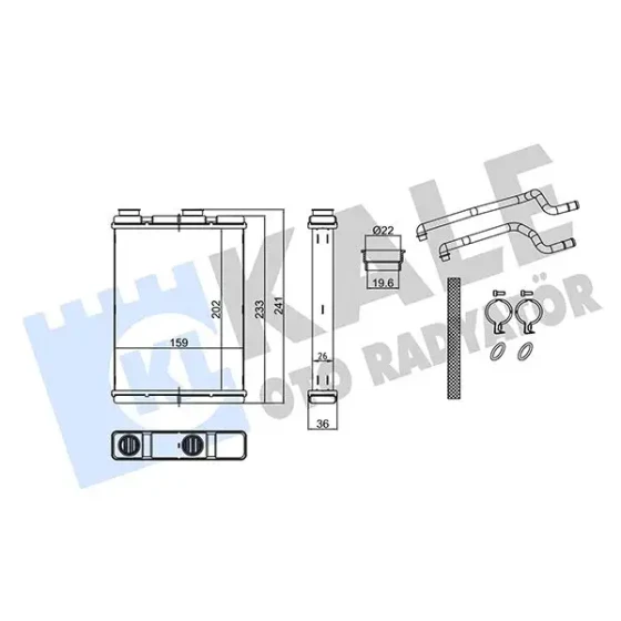 KALE Kalorifer Radyatörü – 359125 / OEM 271404EM0A ürün görseli