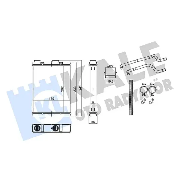 KALE Kalorifer Radyatörü – 359125 / OEM 271404EM0A