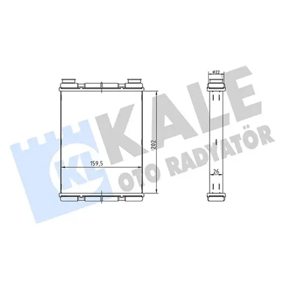 KALE Kalorifer Radyatörü – 360855 / OEM 271401KA0B ürün görseli