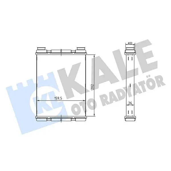 KALE Kalorifer Radyatörü – 360855 / OEM 271401KA0B