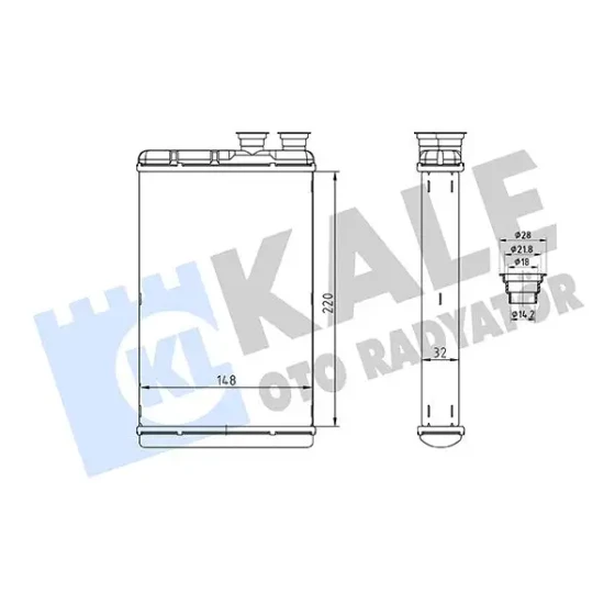 KALE Kalorifer Radyatörü – 370675 / OEM 64119361712 ürün görseli