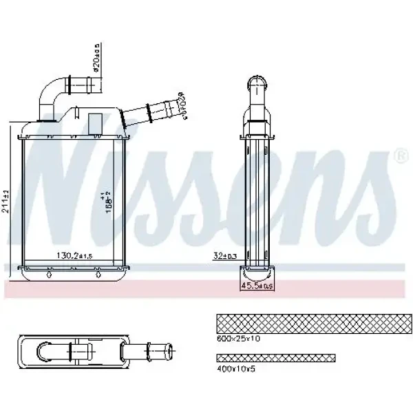Nissens Kalorifer Radyatörü – 707279 / OEM 7H0819032