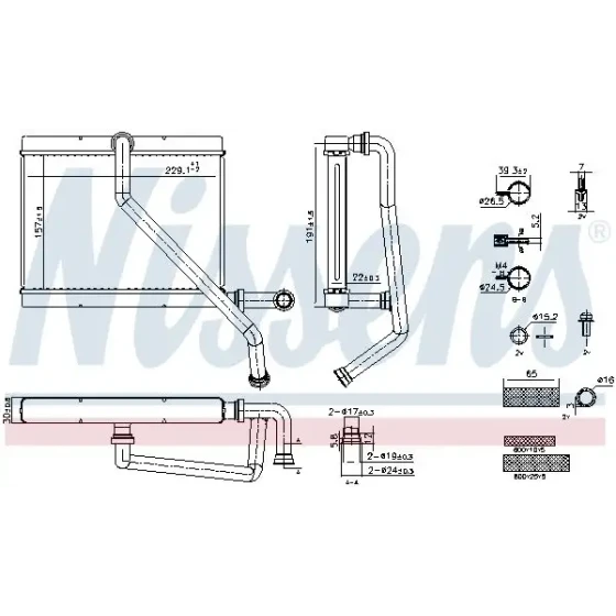 Nissens Kalorifer Radyatörü – 707289 / OEM 64118385689 ürün görseli