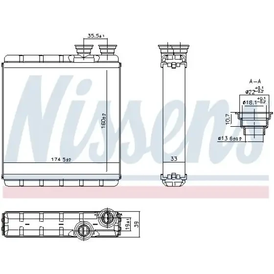 Nissens Kalorifer Radyatörü – 707302 / OEM 2Q0819030A ürün görseli