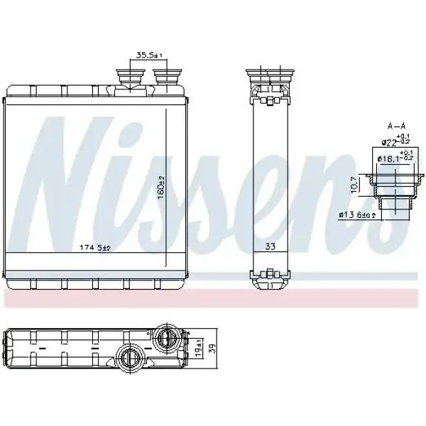 Nissens Kalorifer Radyatörü – 707302 / OEM 2Q0819030A