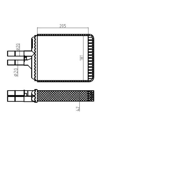 MGA Kalorifer Radyatörü – 81133 / OEM 1843107 ürün görseli