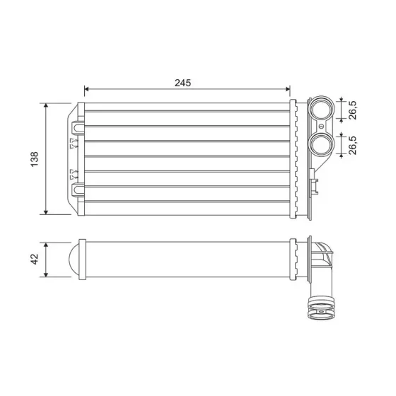 Valeo Kalorifer Radyatörü – 811503 / OEM 6448N5 ürün görseli