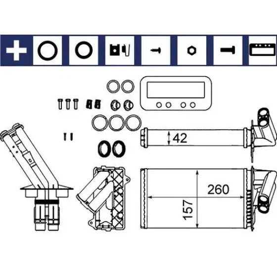 Mahle Kalorifer Radyatörü – AH103000S / OEM 7701038542 ürün görseli