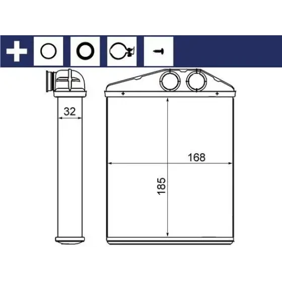 Mahle Kalorifer Radyatörü – AH13000S / OEM 93171801 ürün görseli