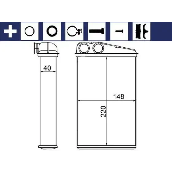 Mahle Kalorifer Radyatörü – AH17000S / OEM 7701208323 ürün görseli