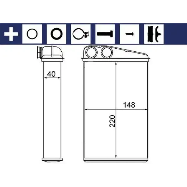 Mahle Kalorifer Radyatörü – AH17000S / OEM 7701208323