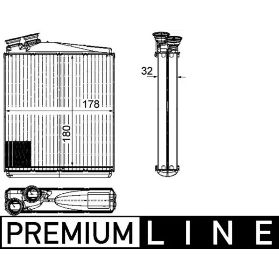 Mahle Kalorifer Radyatörü – AH192000P / OEM 6G9N18D557BA ürün görseli