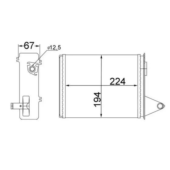 Mahle Kalorifer Radyatörü – AH214000S / OEM 7078698 ürün görseli