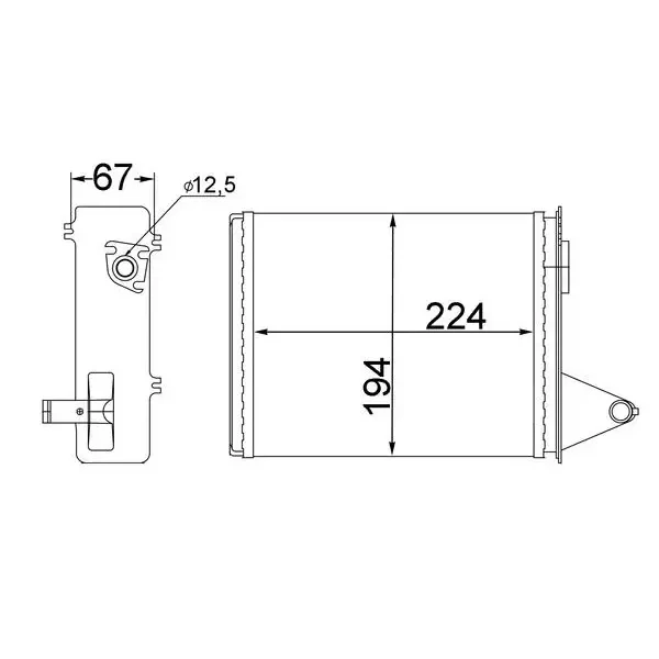 Mahle Kalorifer Radyatörü – AH214000S / OEM 7078698