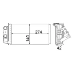 Mahle Kalorifer Radyatörü – AH215000S / OEM 46723061