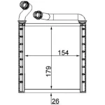 Mahle Kalorifer Radyatörü – AH223000S / OEM 3C0819031A