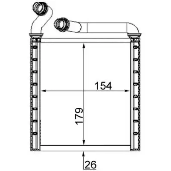 Mahle Kalorifer Radyatörü – AH223000S / OEM 3C0819031A