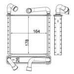 Mahle Kalorifer Radyatörü – AH253000S / OEM 5Q0819031A