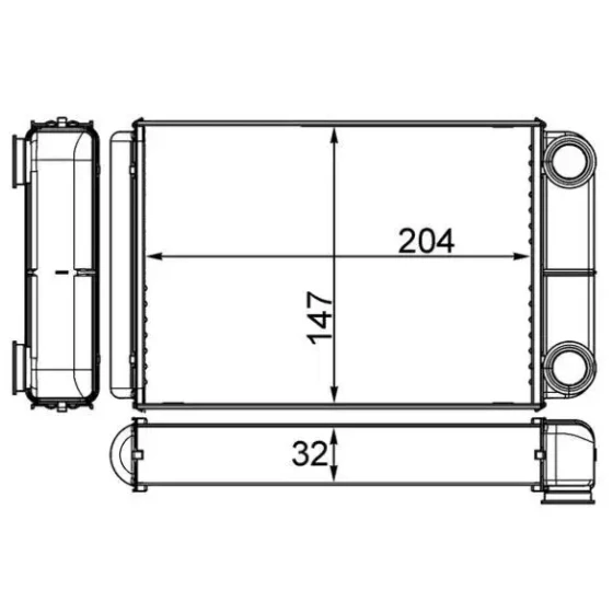 Mahle Kalorifer Radyatörü – AH258000S / OEM 1618297 ürün görseli