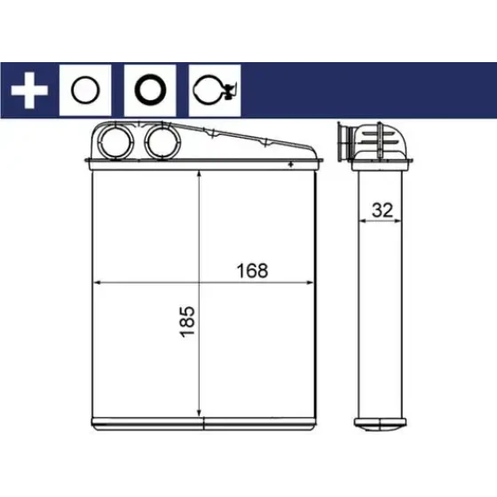 Mahle Kalorifer Radyatörü – AH8000S / OEM A1698300761 ürün görseli