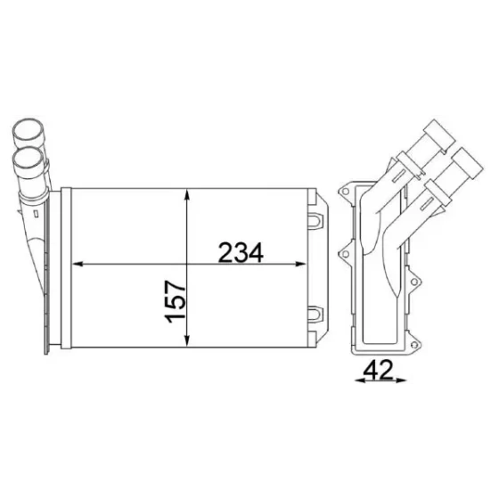 Mahle Kalorifer Radyatörü – AH83000S / OEM 6448C8 ürün görseli