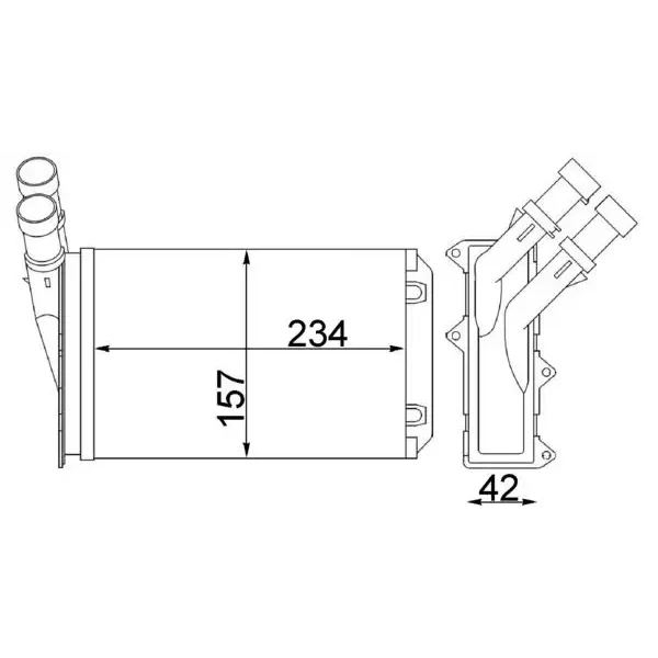 Mahle Kalorifer Radyatörü – AH83000S / OEM 6448C8