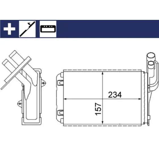 Mahle Kalorifer Radyatörü – AH99000S / OEM 7701034551 ürün görseli