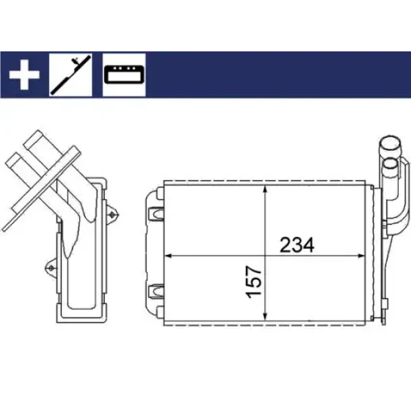 Mahle Kalorifer Radyatörü – AH99000S / OEM 7701034551