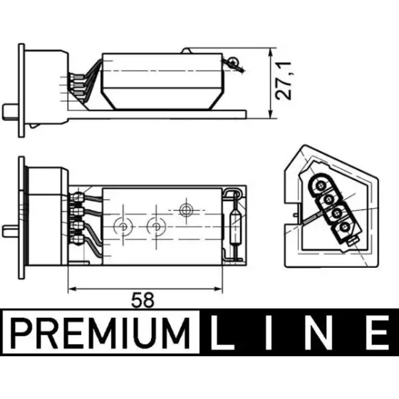 Mahle Kalorifer Rezistansı – ABR11000P / OEM 64118391749 ürün görseli
